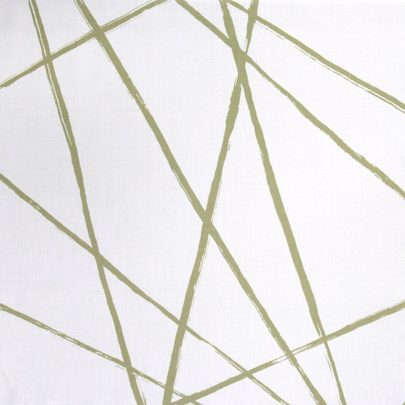 White fabric swatch with intersecting soft chartreuse diagonal lines