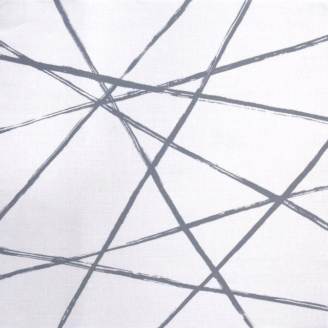 Abstract grey intersecting lines on a pale woven fabric background