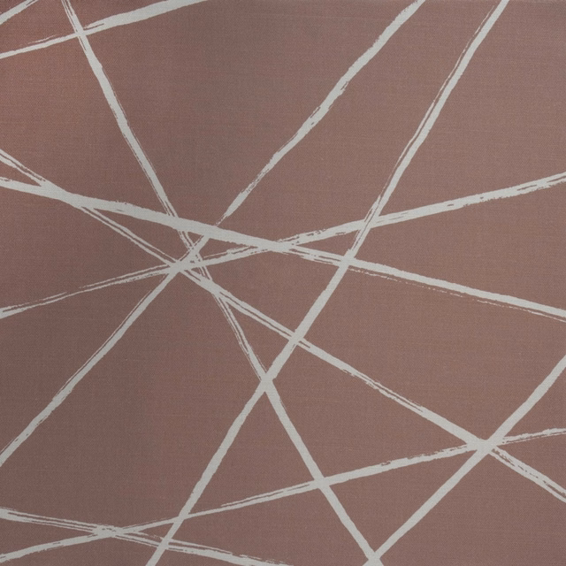 Dusty rose abstract fabric with intersecting ivory diagonal lines