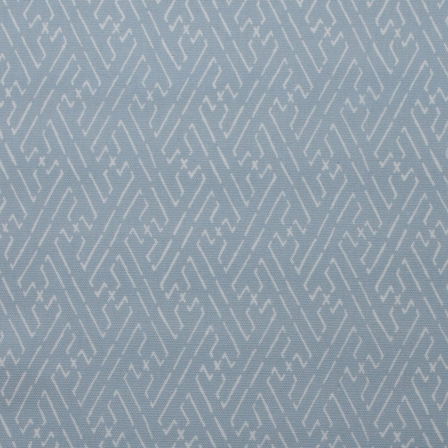 Pale dove blue trellis print with small white geometric motif