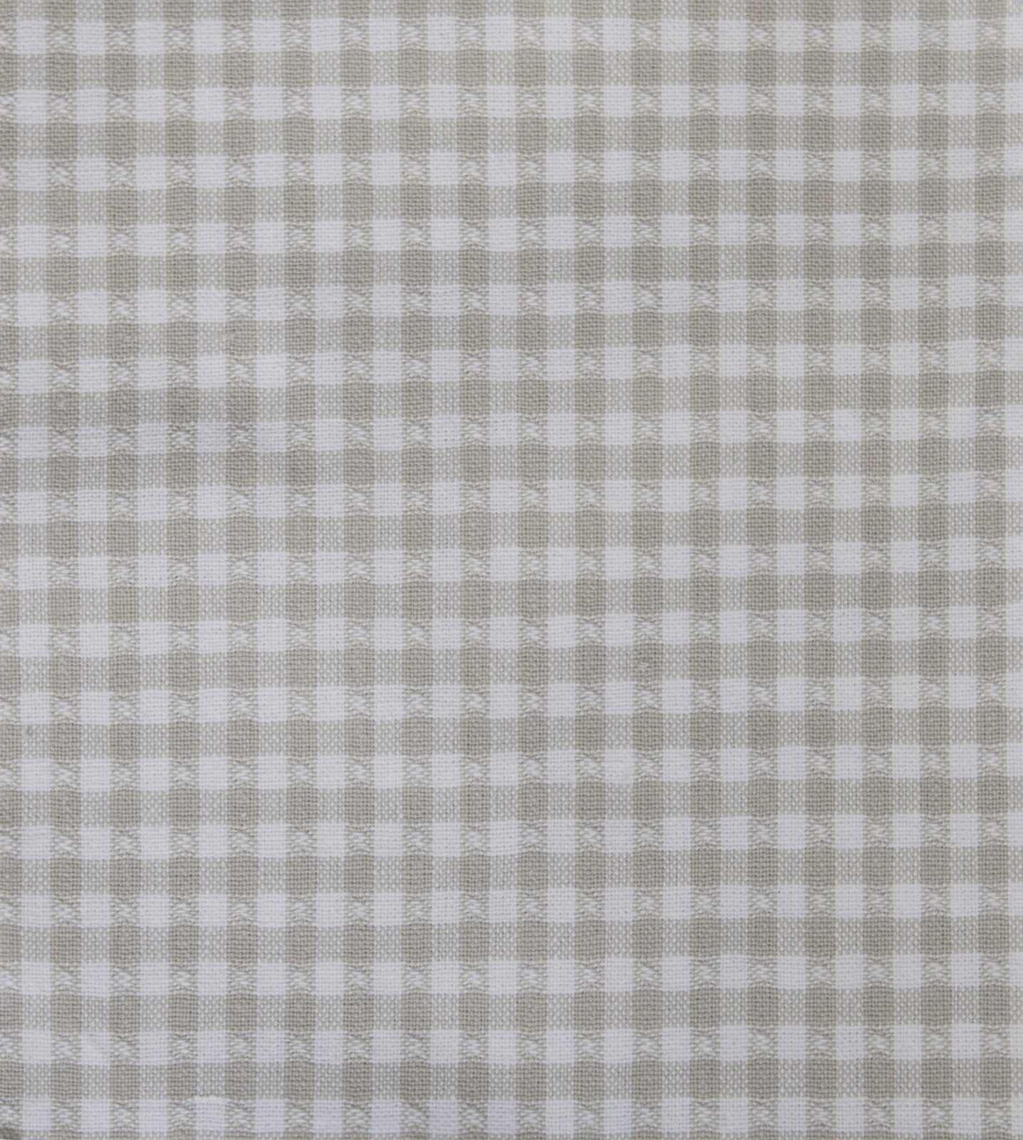 Small oyster beige and ivory checked woven fabric with a soft textured surface