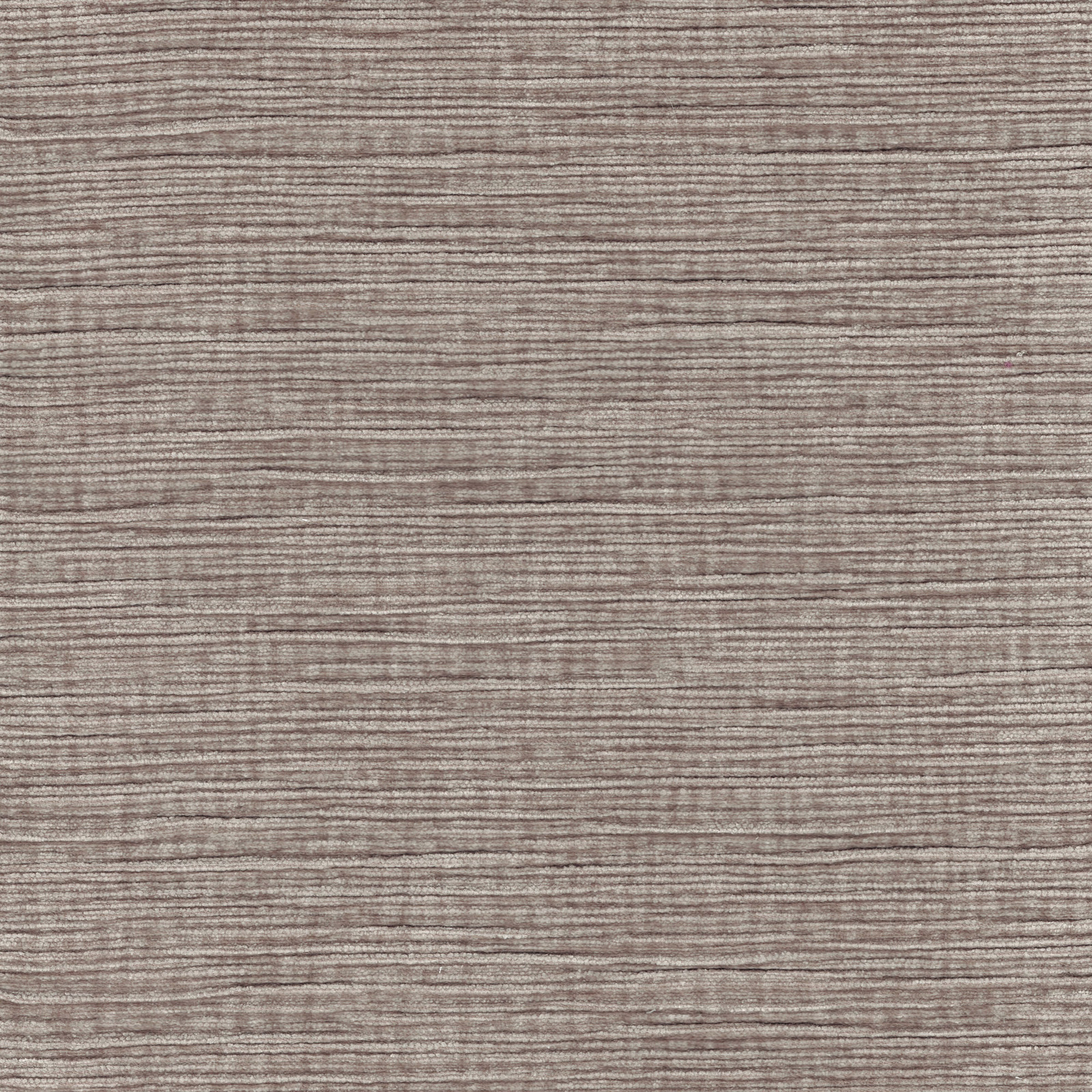 Warm taupe fabric swatch with fine horizontal striations and slubbed texture