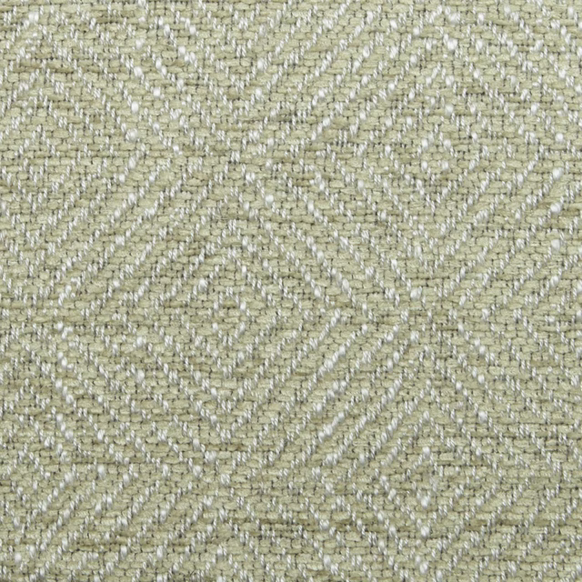Maize yellow geometric woven fabric with diamond pattern and slubby texture