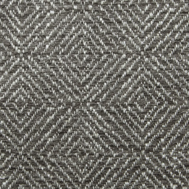 Close-up of taupe and grey woven diamond geometric fabric