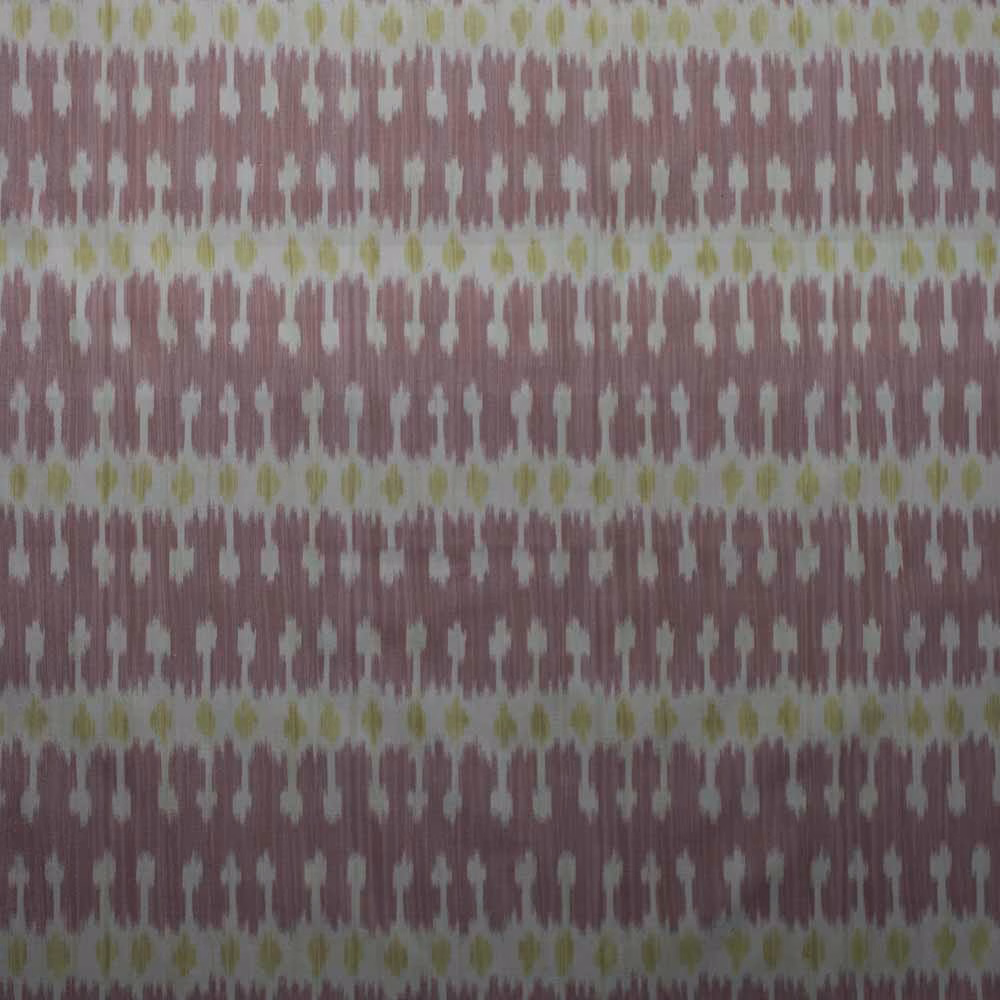 Pink and ivory woven stripe swatch with small pale accents