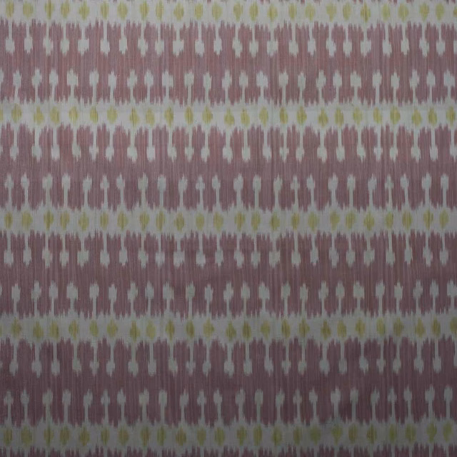 Pink and ivory woven stripe swatch with small pale accents