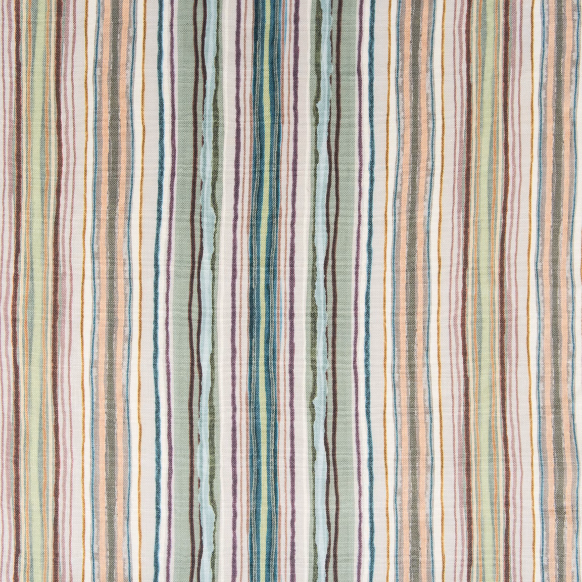 Vertical pastel stripes in mint, teal, lilac and peach on a textured ground