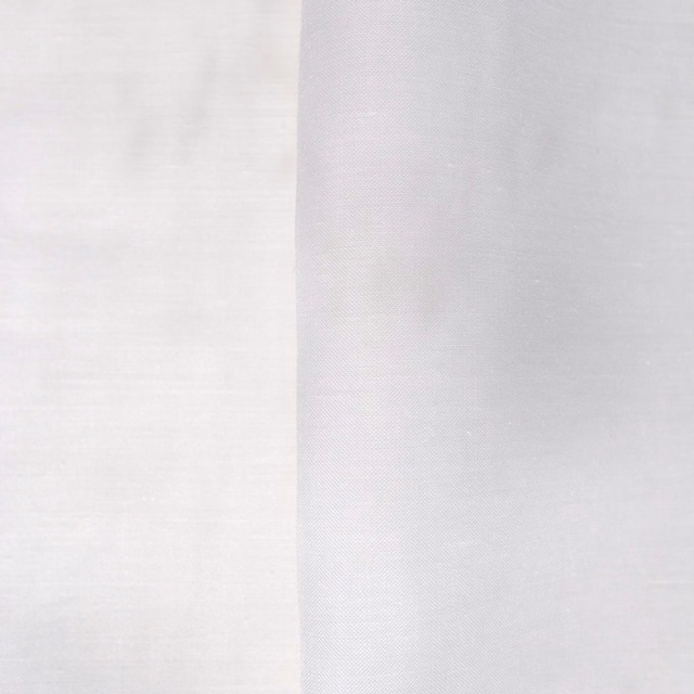Soft white sheer fabric with fine horizontal texture and a translucent finish