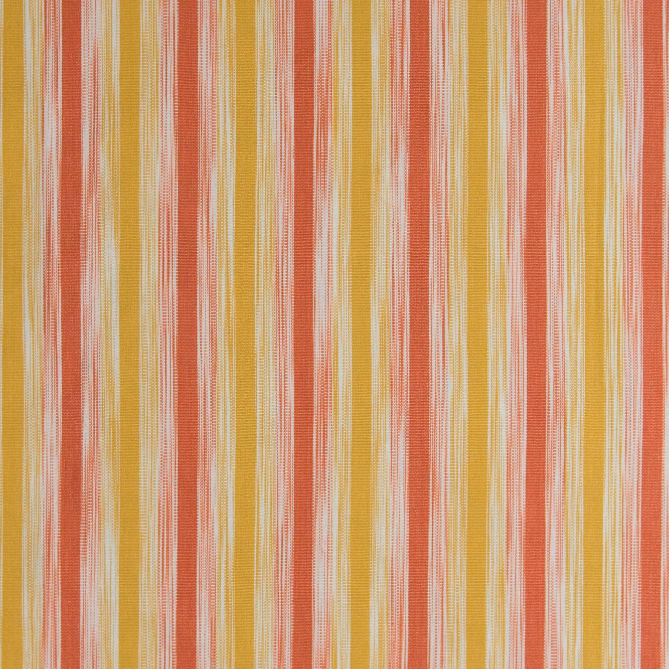 Vertical coral orange and gold strié stripe with ivory pinlines