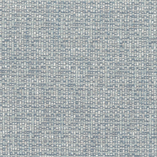 Close-up of a small-scale woven fabric in soft blue-grey with pale slubs