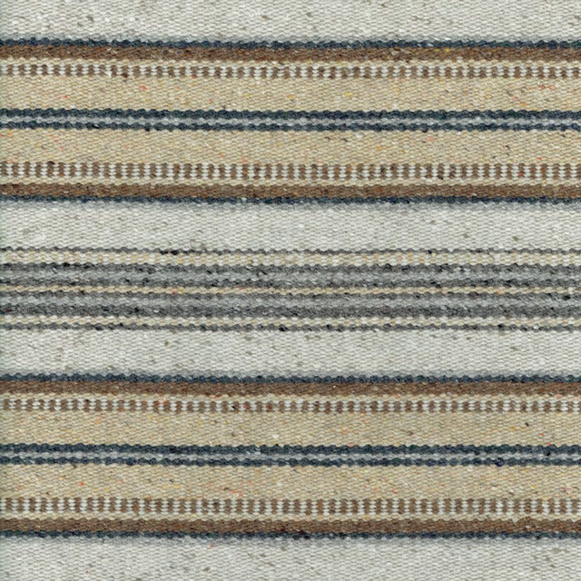 Stone and slate striped woven fabric with a nubby textured surface