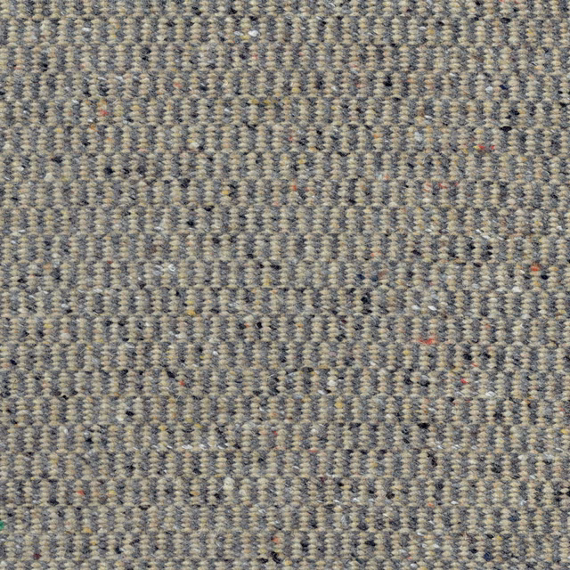 Close-up of stone taupe woven fabric with fine peppered flecks