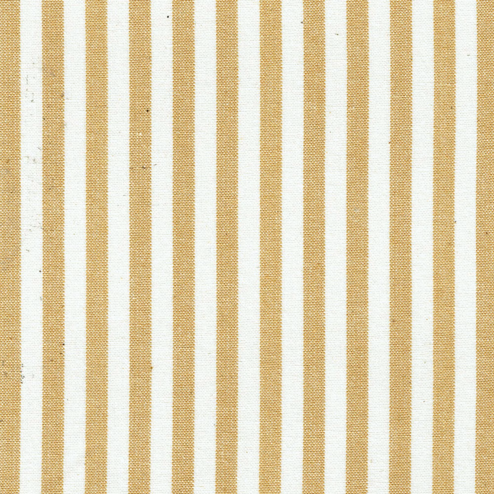 Vertical amber stripes on a pale cream woven fabric swatch