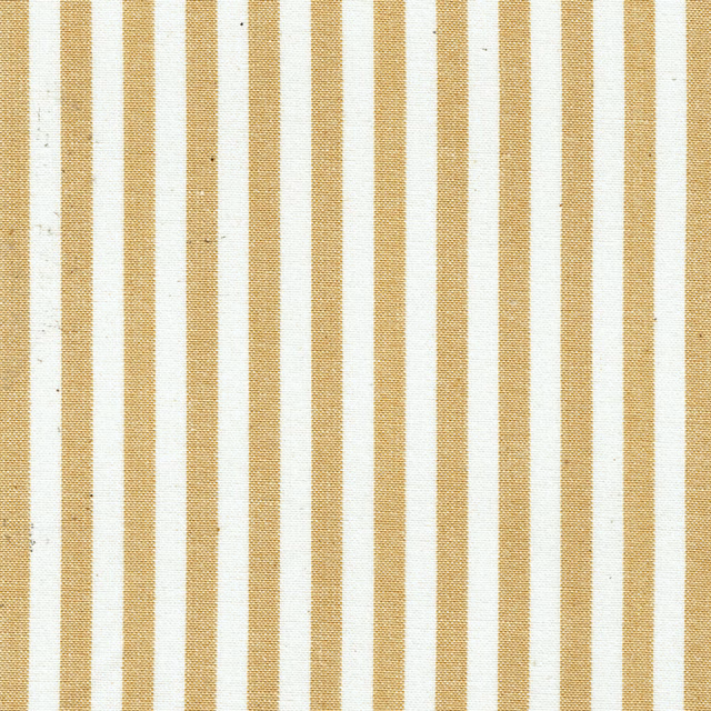 Vertical amber stripes on a pale cream woven fabric swatch