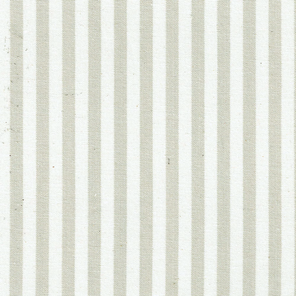 Pale limestone and cream vertical stripe fabric with a fine woven texture