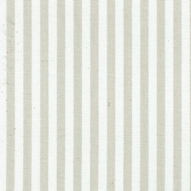 Pale limestone and cream vertical stripe fabric with a fine woven texture