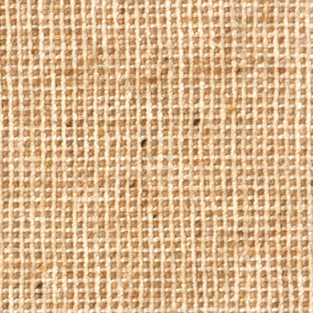 Close-up of warm cream woven fabric with a subtle nubby texture