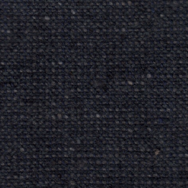 Close-up of dark charcoal-brown textured woven fabric swatch