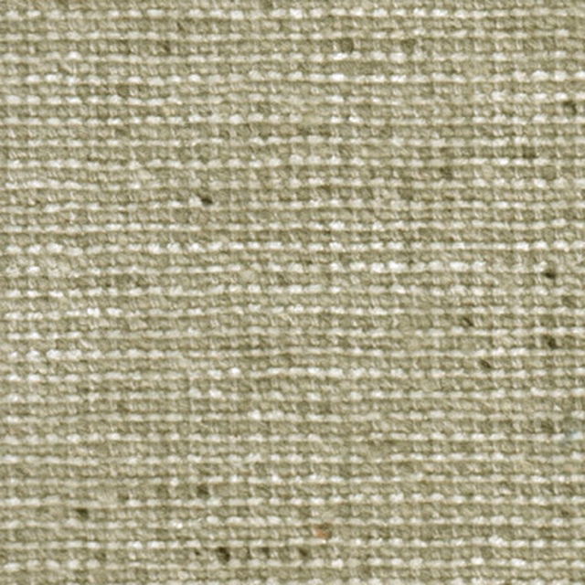 Close-up of muted sage-olive woven fabric with fine horizontal texture