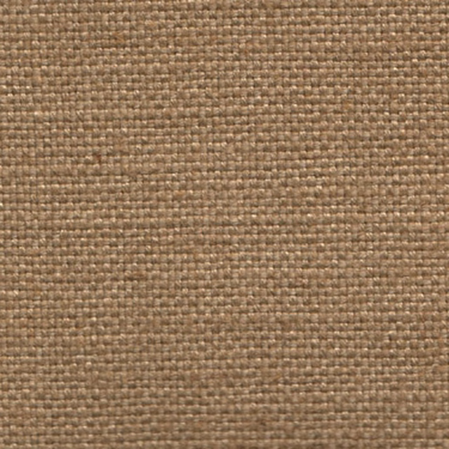 Close-up of warm beige woven fabric with a fine textured grid