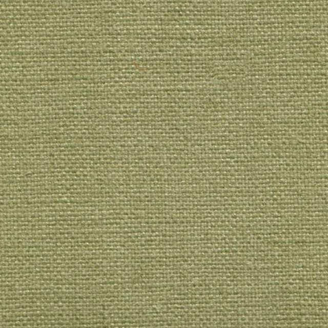 Muted jute-green plain woven fabric with a fine, textured basket weave