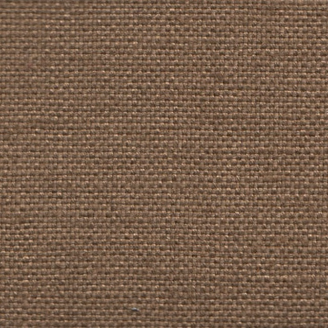 Close-up of warm latte-brown plain woven fabric with a tight textured weave