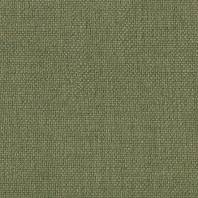 Muted olive green plain woven fabric with a fine compact texture