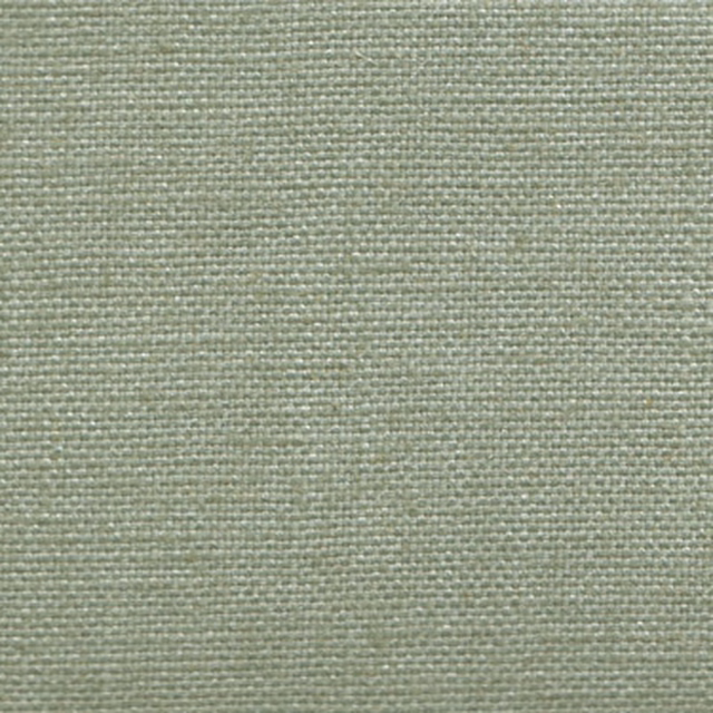 Muted seafoam green woven fabric swatch with a fine plain texture