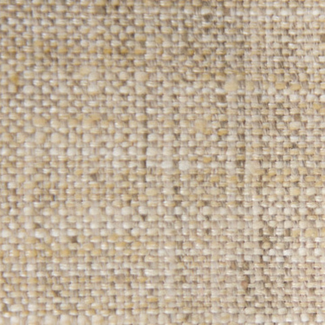 Close-up of a beige woven fabric with a fine, nubby texture