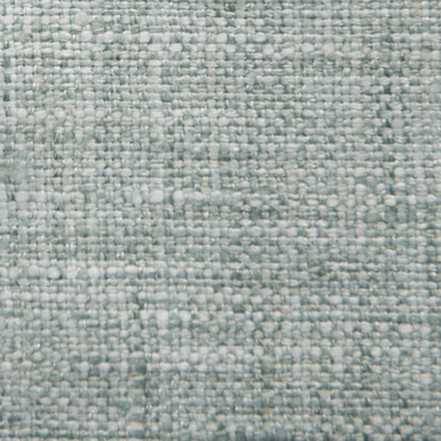 Close-up of a soft seafoam teal woven fabric with fine textured grain