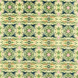 Citron velvet with blue-green birds, pink flowers and scrolling botanical foliage