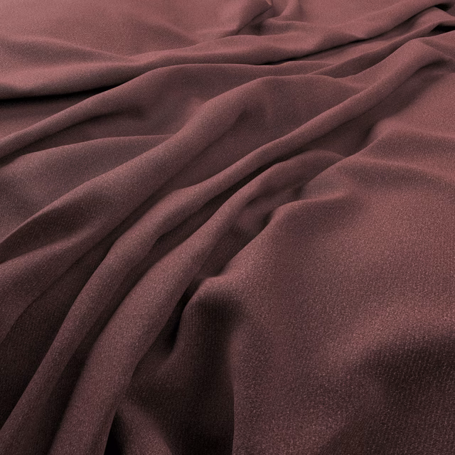 Gathered plum-burgundy fabric showing fluid folds, fine texture and soft wine-toned sheen