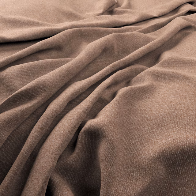 Warm rose-taupe fabric with a fine weave falling into softly shaded folds