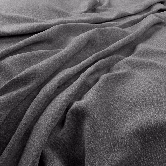 Deep cool-grey plain textile with fine grain and softly folded surface