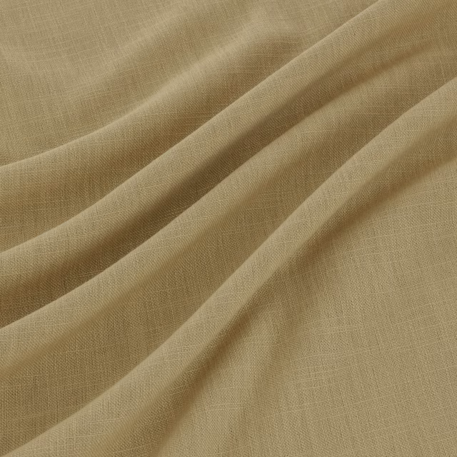 Muted butter-yellow fine weave fabric draped in softly shadowed folds