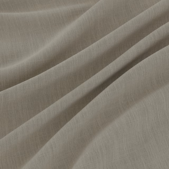 Soft greige-taupe fabric showing a fine woven texture in flowing folds