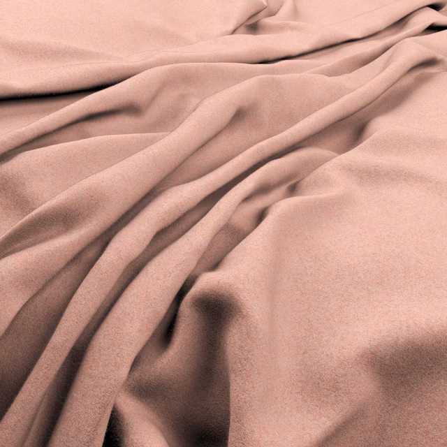 Blush-pink fabric falling in soft folds with a subtly brushed surface