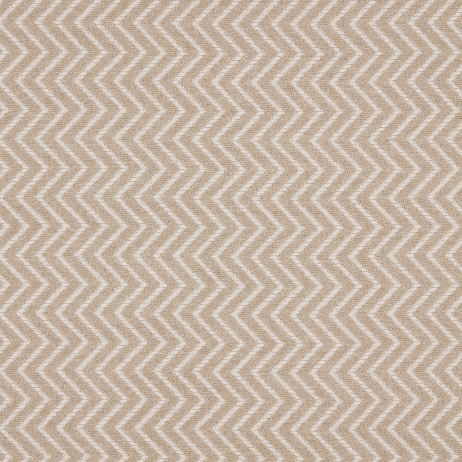 Close-up of Annie Natural fabric in soft beige zigzag weave on an oatmeal ground.