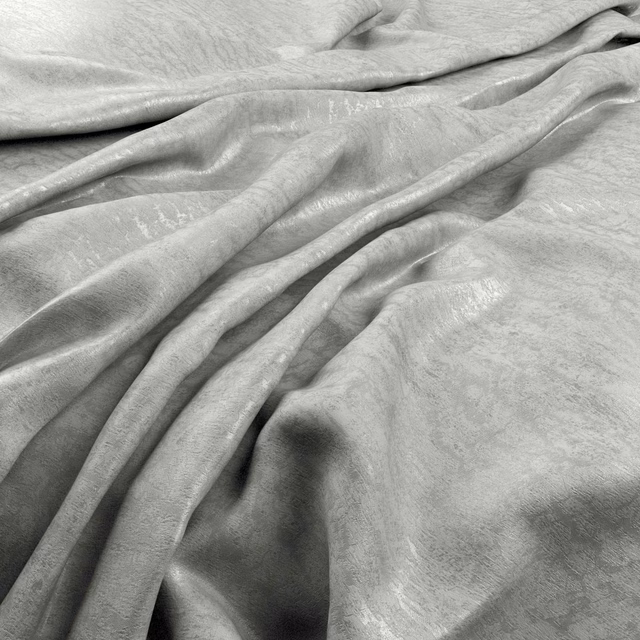 Pale silver-grey Antares fabric with cloudy tonal markings and soft pearlescent sheen