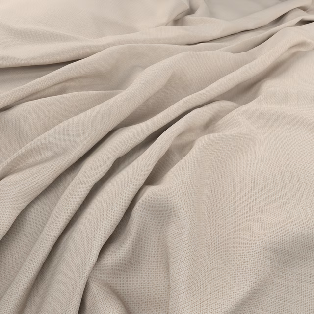 Warm chalk fabric with fine plain weave gathered into soft flowing folds