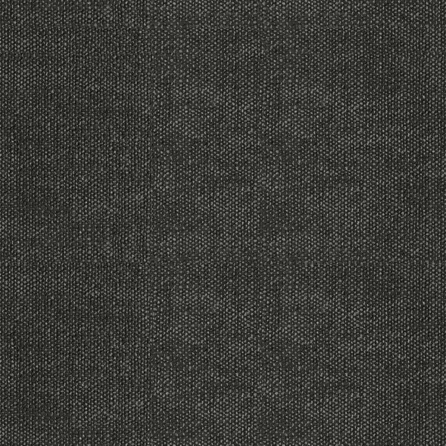 Close view of charcoal-grey woven fabric with subtle vertical tonal striations