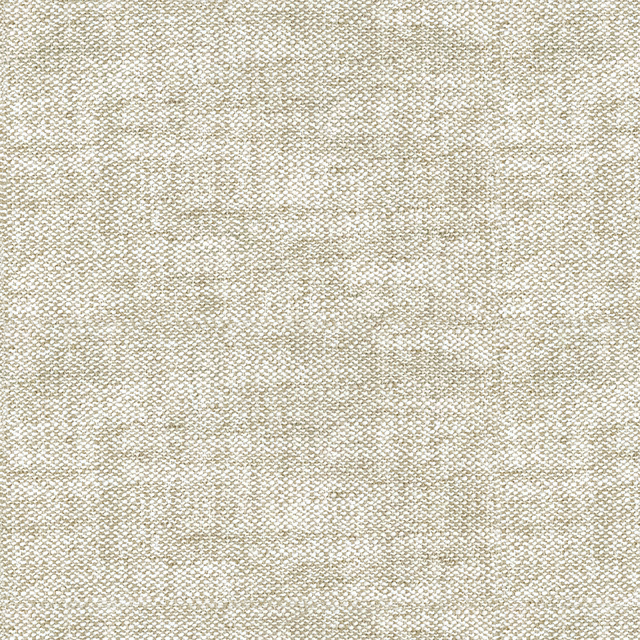 Close-up of warm oyster beige fabric with a fine mottled woven texture