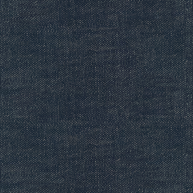 Close-up of deep blue-grey fabric with fine dotted vertical woven texture
