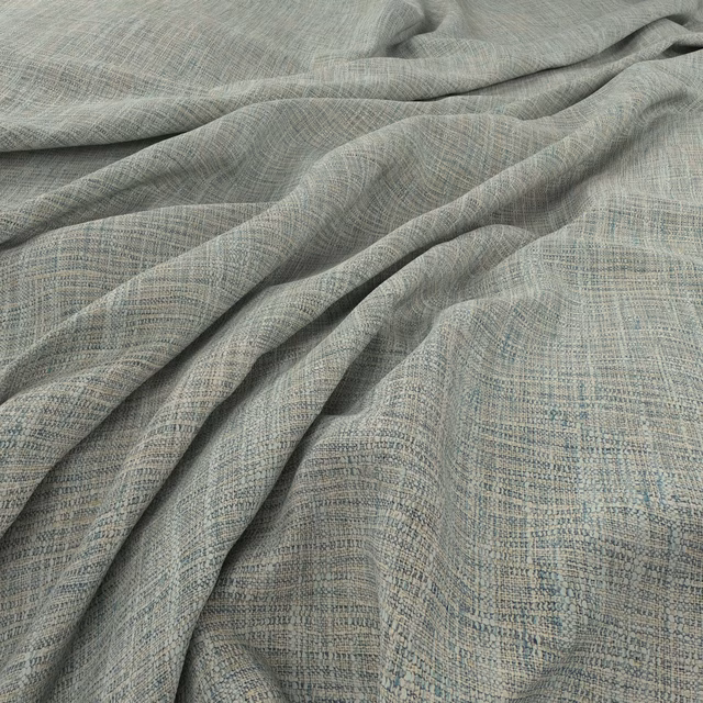 Muted seaglass blue-green woven cloth with fine crosshatch texture in soft folds
