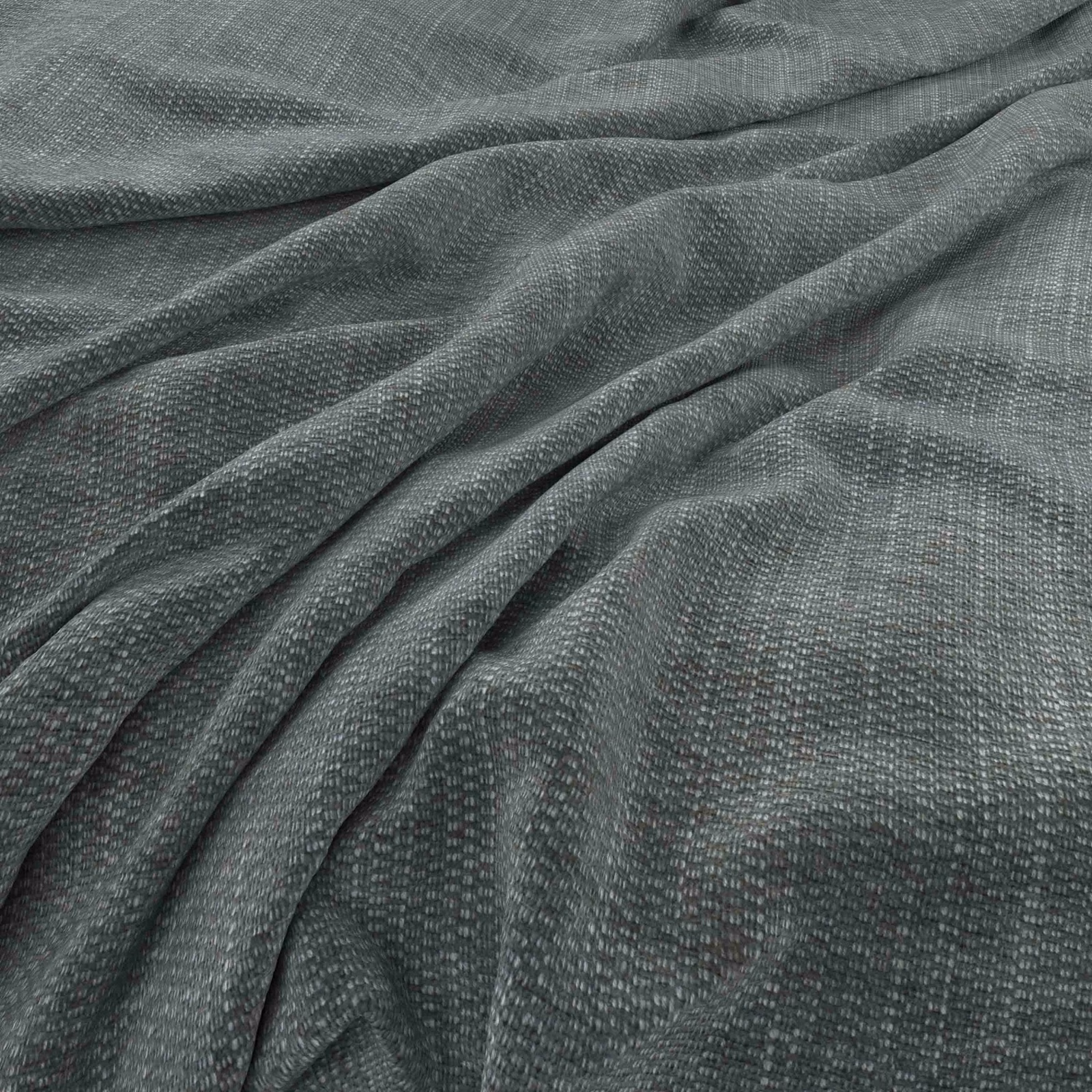 Deep slate-blue woven textile with fine texture and softly lit folds