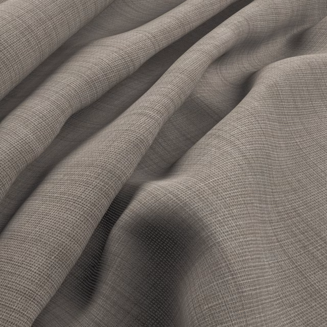 Cool taupe-grey Bermuda fabric showing a fine crosshatched weave in soft folds