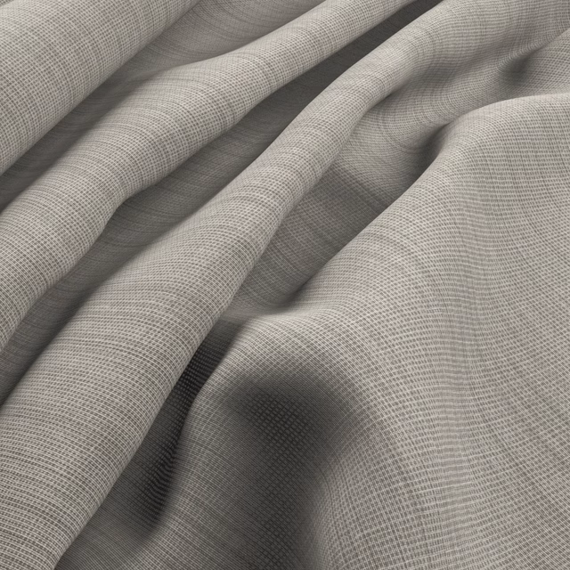 Pale vanilla crosshatch fabric draped in soft, sculptural folds