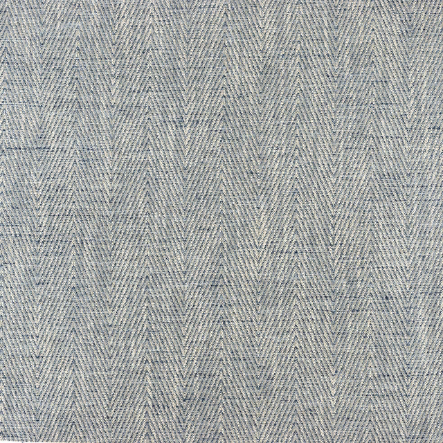 Blue-grey Bridgeport textile with fine woven chevrons and a softly mottled surface