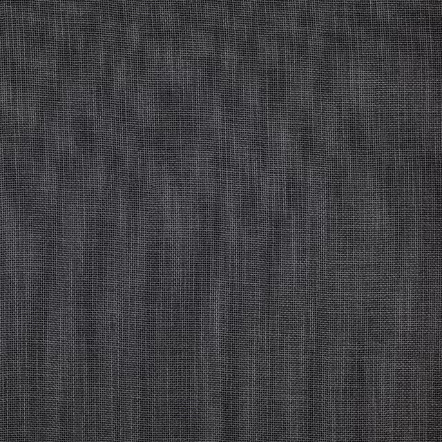 Charcoal grey plain woven fabric swatch with a fine matt texture