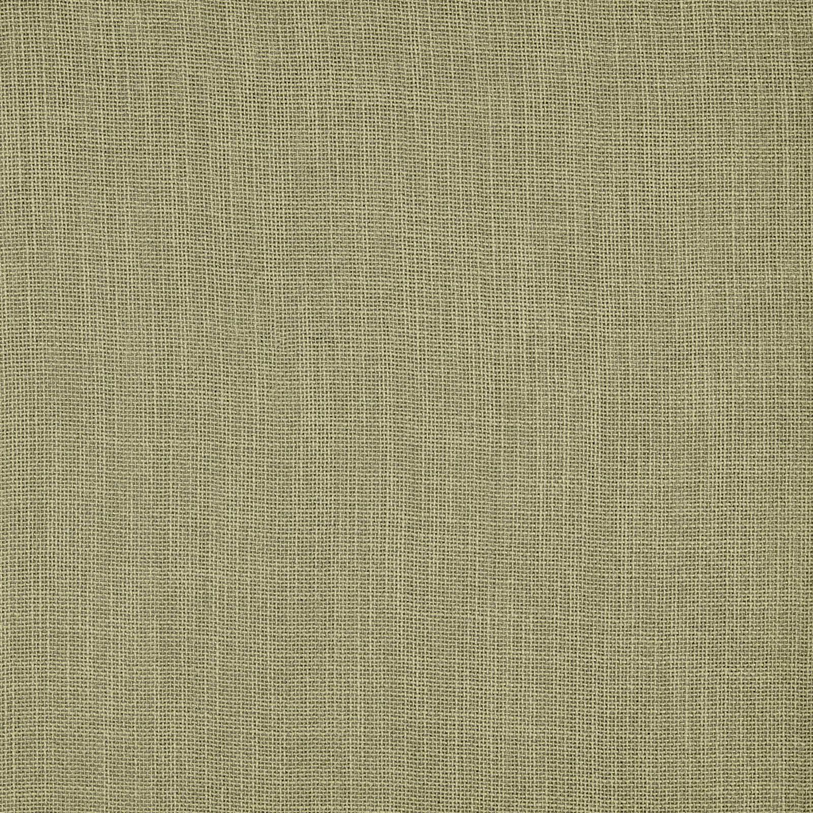 Plain woven fabric swatch in soft muted olive green